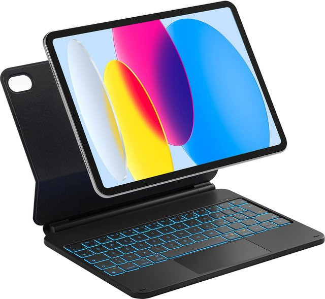 NeoMagic Magnetische Tastatur Hülle für iPad 11 Zoll (A16 2025) und iPad 10, Modell KB09119-10, in Schwarz oder Blau - Bild 1