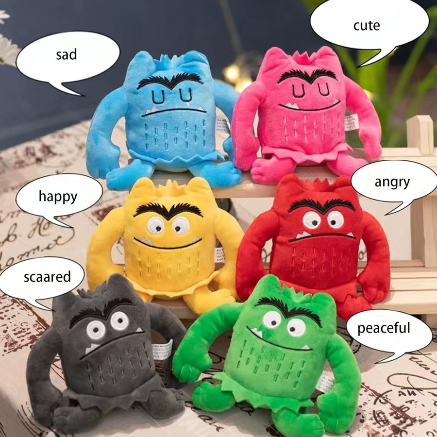 Yiran toy Kawaii Hue Monster Plüschtier-Puppen-Set, 6-teiliges Set, bunt - Bild 3