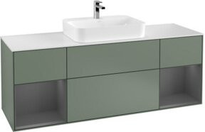 V&B Waschtischunterschrank Finion in Olivenmatt lackiert B/T/H: 160 x 60 x 50,1 cm - Bild 1