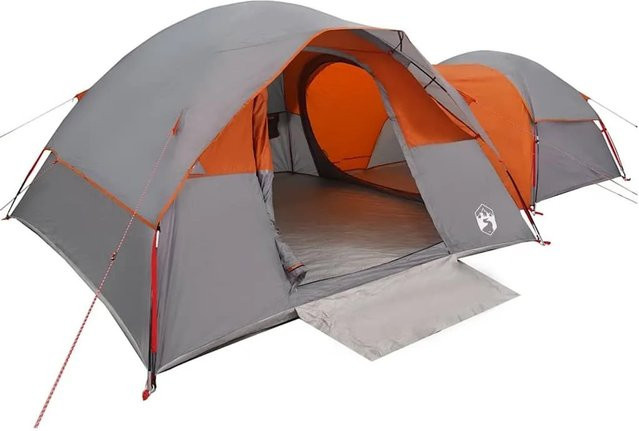 vidaXL Campingzelt für 5 Personen in Grau und Orange, wasserdicht - Bild 1