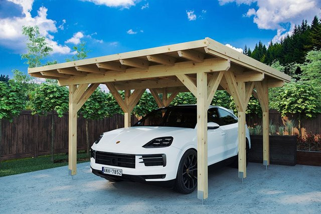 Holz-Carport Dora mit den Maßen B: 5 m, T: 4 m - Bild 1