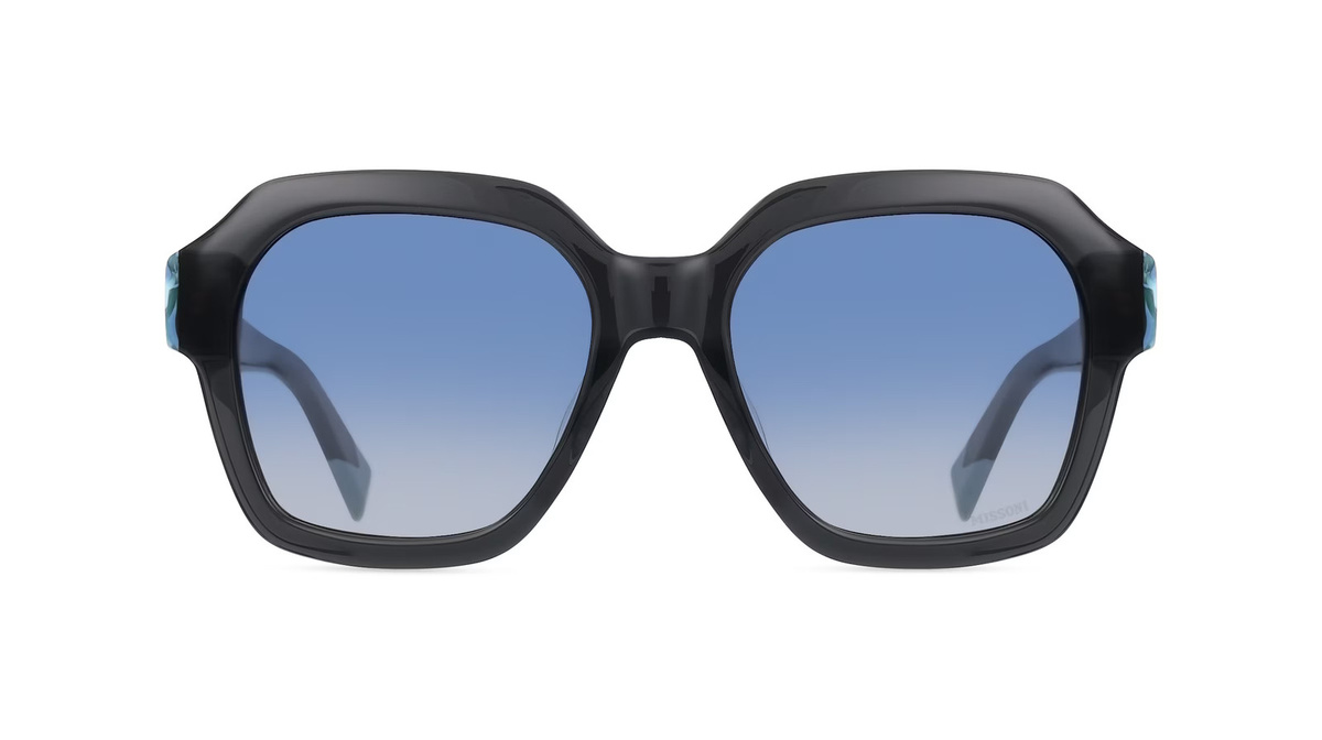 Missoni 0130/G/S Sonnenbrille Damen, Vollrand, hexagonal, Acetat, grau, blau - Bild 1