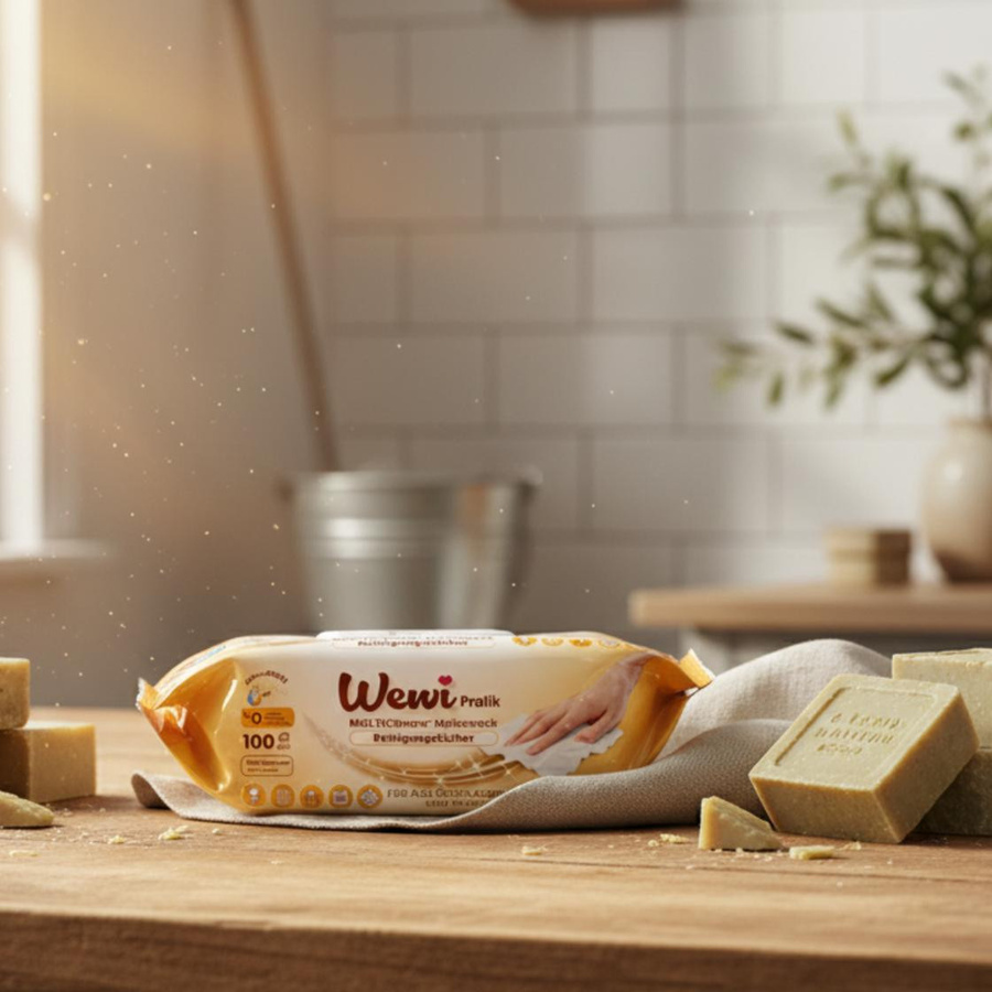 Wewi Universelle Oberflächenreinigungstücher mit Arabischer Seife, 100 Stück - Bild 3