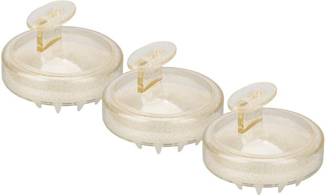 Koogeelife Shampoo-Bürste, 3 Stück, Kopfhaut-Massagegerät, beige - Bild 1