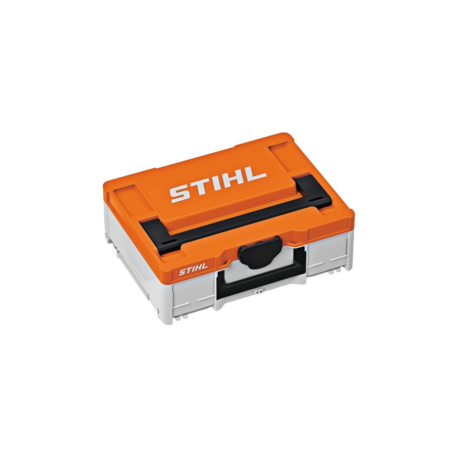 STIHL Akku-Box S Systainer³ System aus Kunststoff in Orange-Grau mit Einsätzen und Stapelfunktion, Breite: 29,6 cm, Tiefe: 13,0 cm - Bild 2