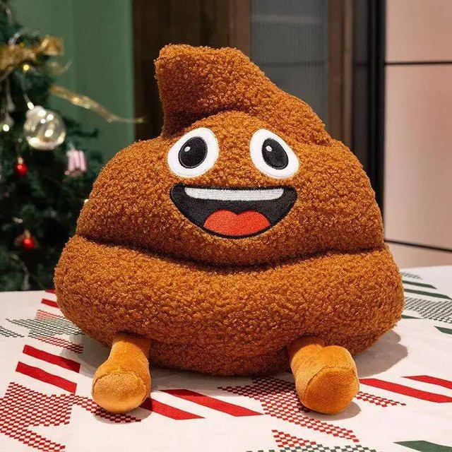 Yiran Health & Beauty Weihnachten Poop Kissen, Plüschtier, 35cm, ab 14 Jahren - Bild 1