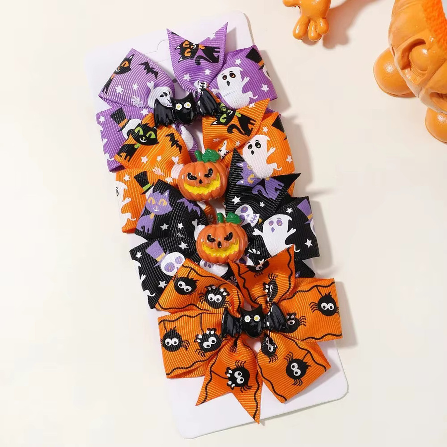 KIDS BOWS Halloween Kürbis Haar Clips, 4er-Set, Mädchen - Bild 1