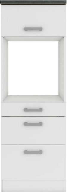 OPTIFIT Oslo214 Küchen-Geräteumbauschrank in Weiß mit Feinstruktur und modernem Design, Breite: 60 cm - Bild 1