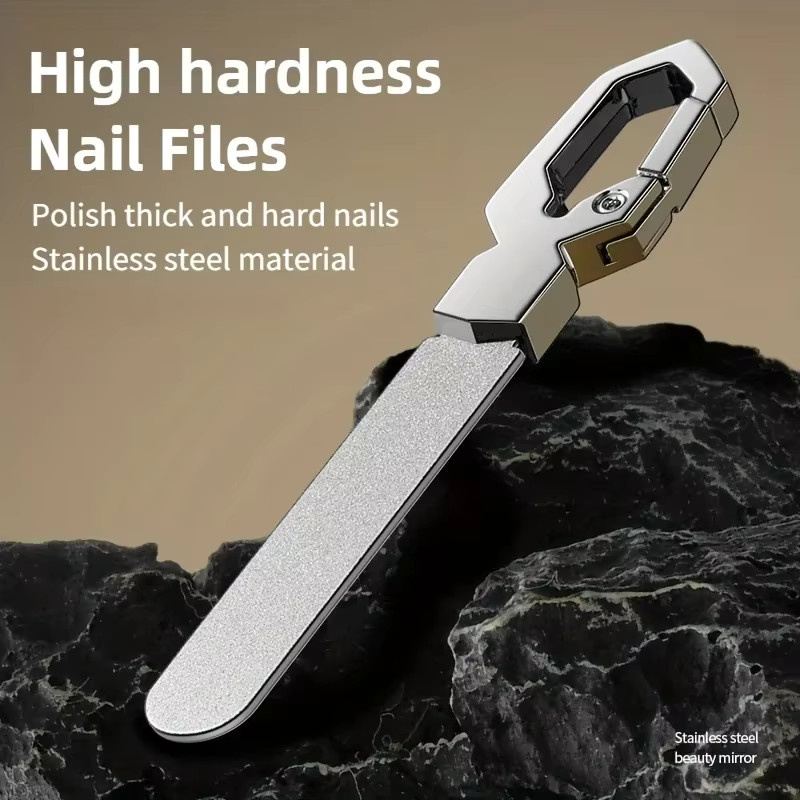 Ouriner Nagelfeile aus Edelstahl, doppelseitig, grob und fein, Unisex - Bild 2