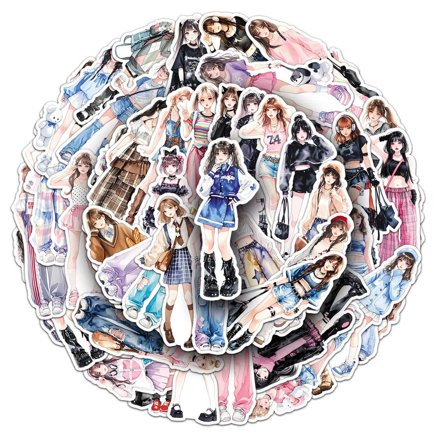 50-teiliges Cartoon-Aufkleber-Set von YourLife Store in Multicolour für Scrapbooking und Computer - Bild 2