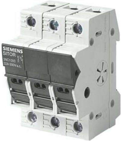Siemens Sicherungslasttrennschalter 3NC1093, 3-polig, 32A, 690 V/AC, grau, 4 Stück - Bild 1