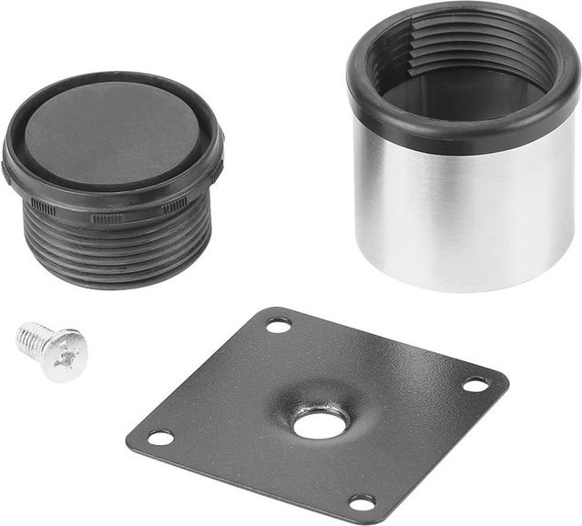 GoolRC Einstellbare Möbelbeine aus Edelstahl in Silber, Runde Tischbeine für Küchenschränke und Regale, Durchmesser: 50 mm, Höhe: 150 mm - Bild 1