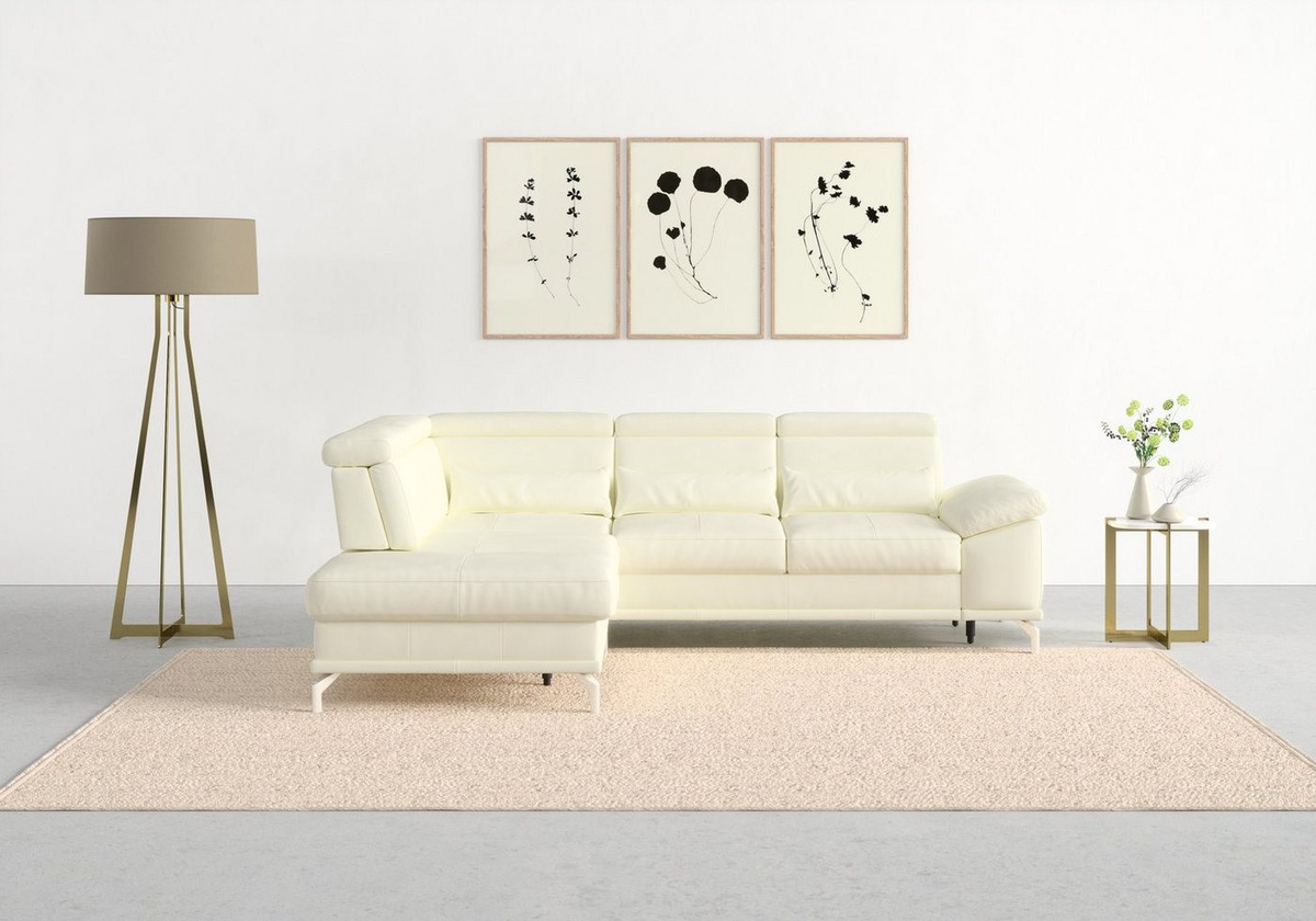 sit&more Ecksofa Cabrio L-Form mit verstellbarer Sitztiefe, Armlehnen und Kopfteilen, Breite: 274 cm - Bild 1