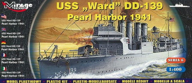 Mirage Hobby USS Ward DD-139 Pearl Harbor 1941, Modellfahrzeug, 1:400 - Bild 1