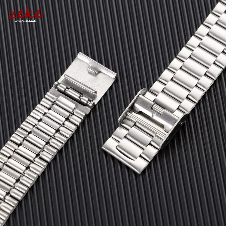 crazyband Uhrenarmband Edelstahl, 18 mm, Silber, Unisex - Bild 4