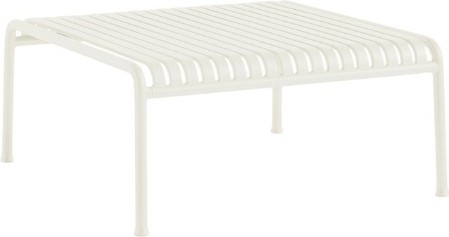 HAY Palissade Low Tisch aus lackiertem Stahl in Weiß für Garten, Balkon und Terrasse - Bild 1