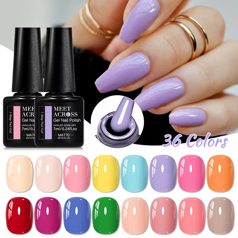 MEET ACROSS 1-Schritt-Gel-Nagellack, Glänzend, Gel - Bild 3
