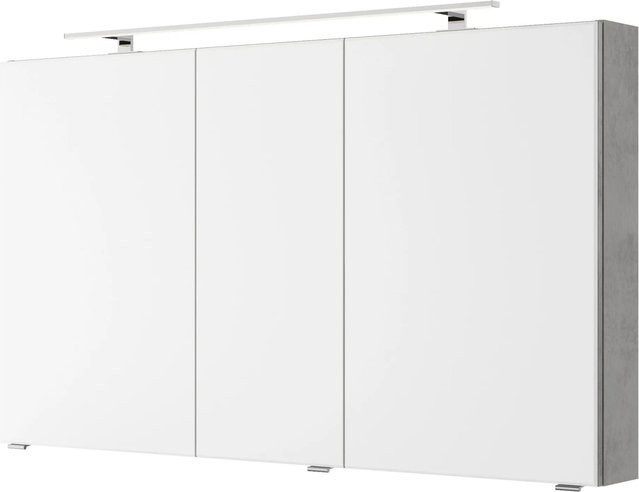 Pelipal Spiegelschrank Serie 4035 Hellgrau mit Soft-Close-Türen und internen Regalen, Breite: 120 cm - Bild 1