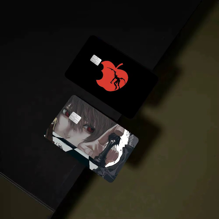 Anime Death Note Set mit 4 wasserfesten Kredit- und Debitkarten-Aufklebern zur Dekoration deiner Chip-Karten - Bild 2