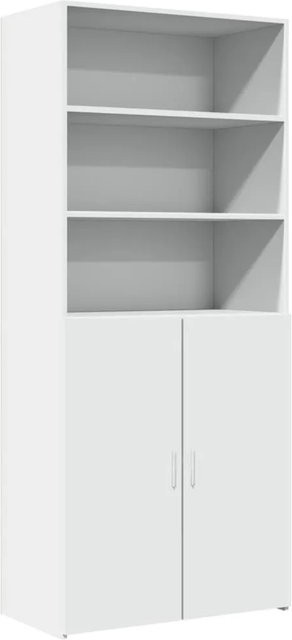 vidaXL Highboard Weiß Modern Matt B/T/H: 80 x 42,5 x 185 cm - Bild 1