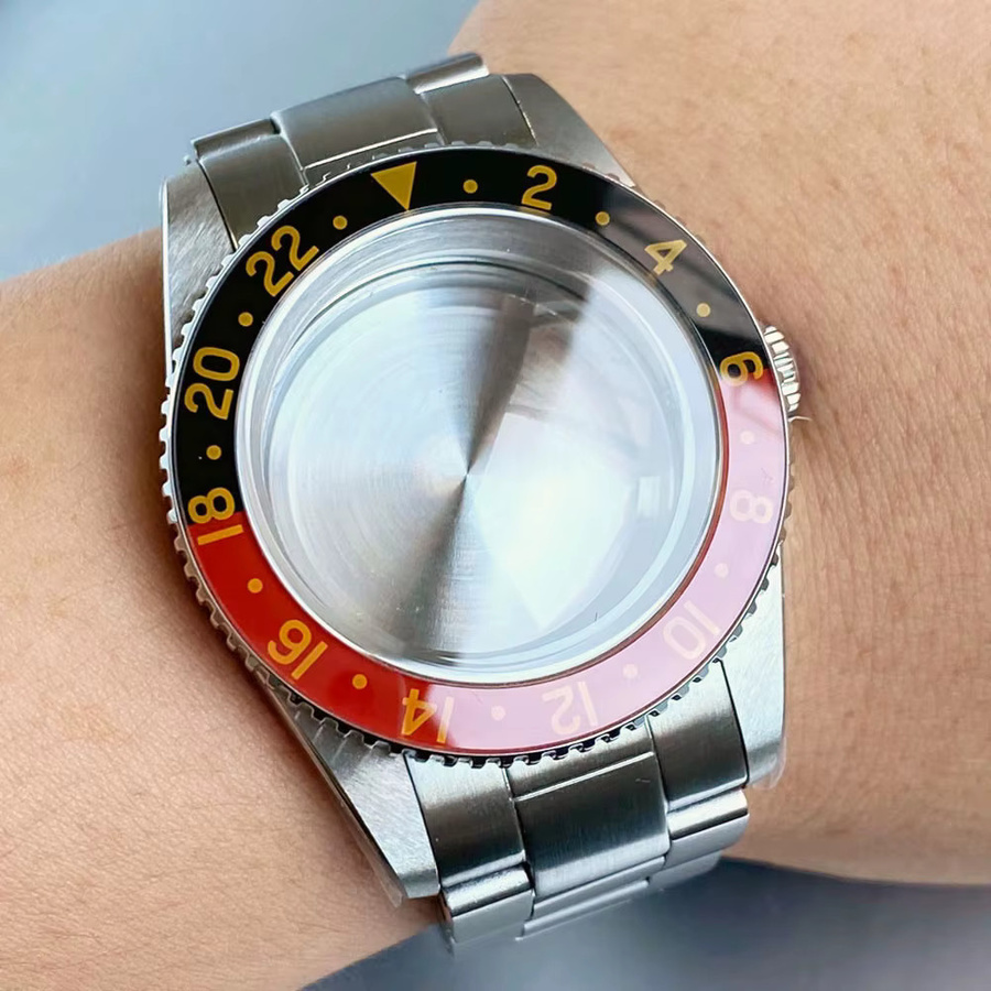 Tandorio Taucheruhrengehäuse Edelstahl, 38 mm, schwarz, Unisex - Bild 3