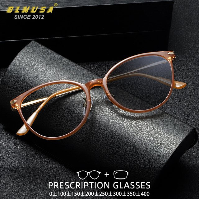 BLMUSA Lesebrille, Rund, Vollrand, Braun, Damen - Bild 1