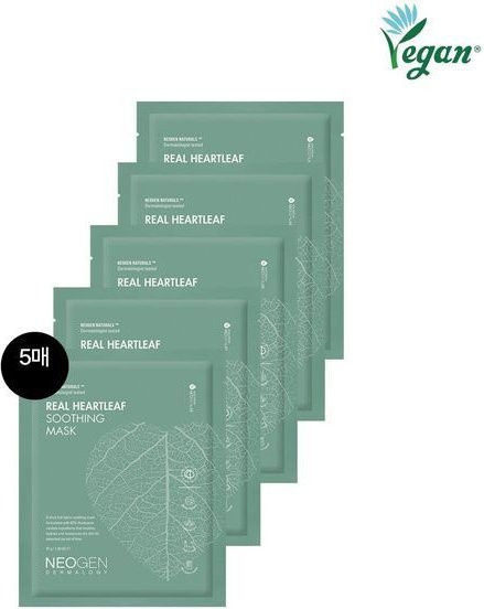 NEOGEN Dermalogy Real Heartleaf Beruhigendes Maskenset, 5 Stück, Unisex - Bild 1