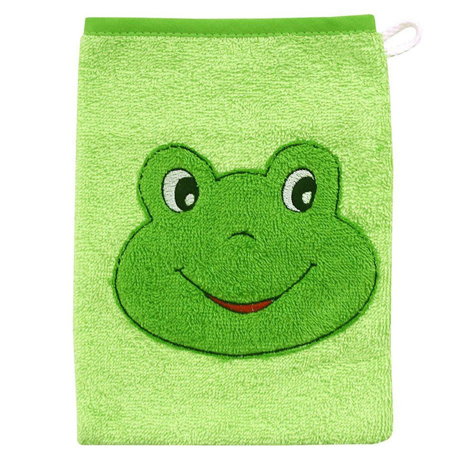 Wörner Waschhandschuh Frosch Limone, Kinder - Bild 1