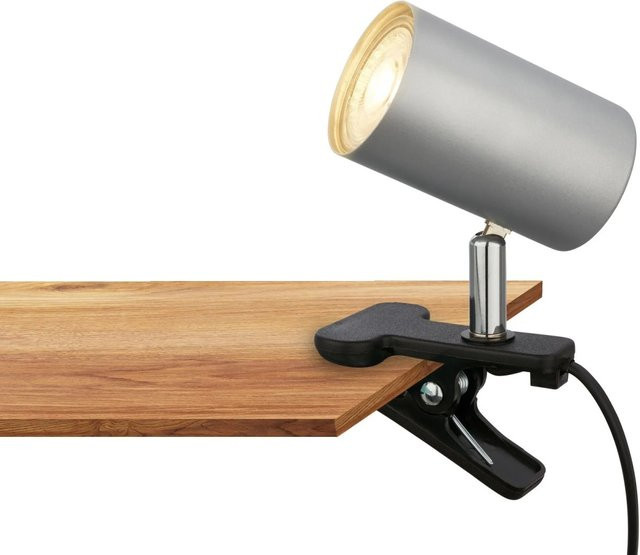 Briloner KLEM Klemmleuchte GU10 aus Aluminium in Chrom Matt für Schreibtisch und zum Lesen, schwenkbar - Bild 1