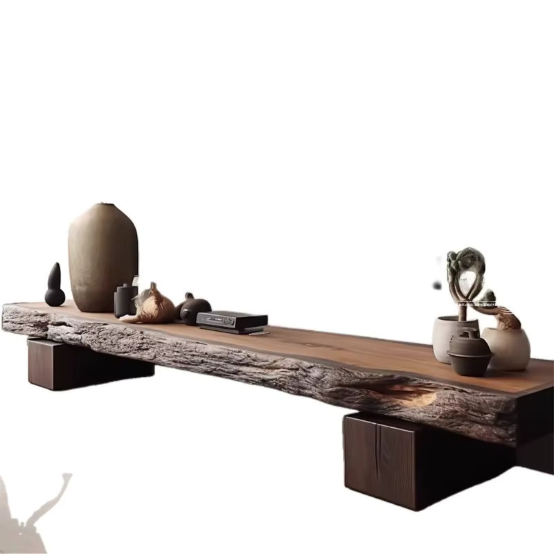 Minimalistischer TV-Schrank aus Massivholz von DUTRIEUX in Braun, Japanisches Design für dein Wohnzimmer, Breite: 200 cm - Bild 3