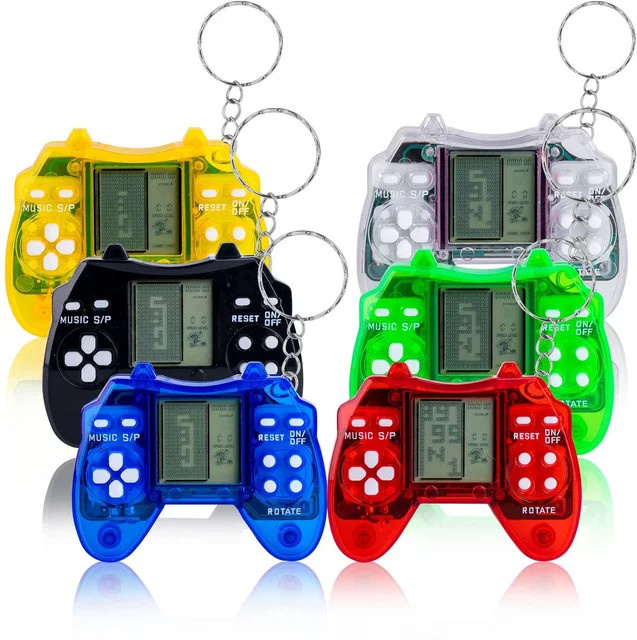 Kinder Pocket Mini Classic Game Retro Handkonsole als Gaming Schlüsselanhänger in Weiß - Bild 1