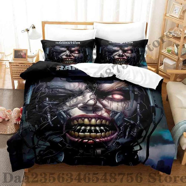 Somelli Rammstein Bettwäscheset mit 3D-Grafik, Multicolor, Material: Mikrofaser, B/H: 180 x 210 cm - Bild 1
