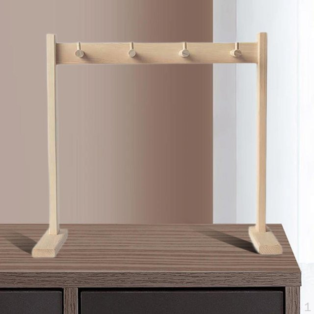 Moonice Klangspielständer Gong aus Holz für 4 Klangspiele in Grau und Braun - Bild 1