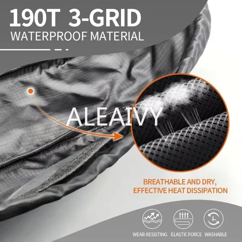 Aleaivy E-Bike-Akku-Schutzhülle, wasserdichte und staubdichte Schutzabdeckung für Hailong Lithium-E-Bike-Akkus, Schwarz - Bild 4