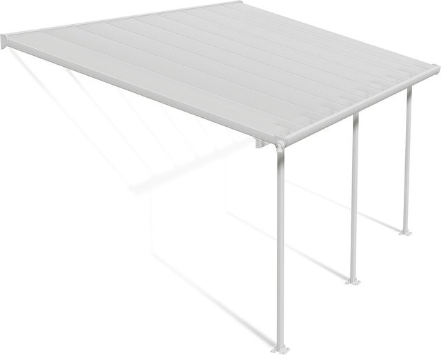 Palram Canopia Feria Terrassenüberdachung weiß B/T/H: 546 x 298 x 260-305 cm - Bild 2