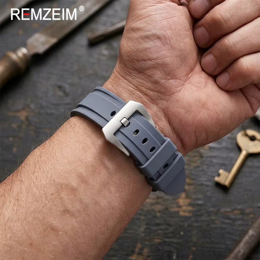REMZEIM Uhrenarmband Silikon, Bunt, Unisex - Bild 2