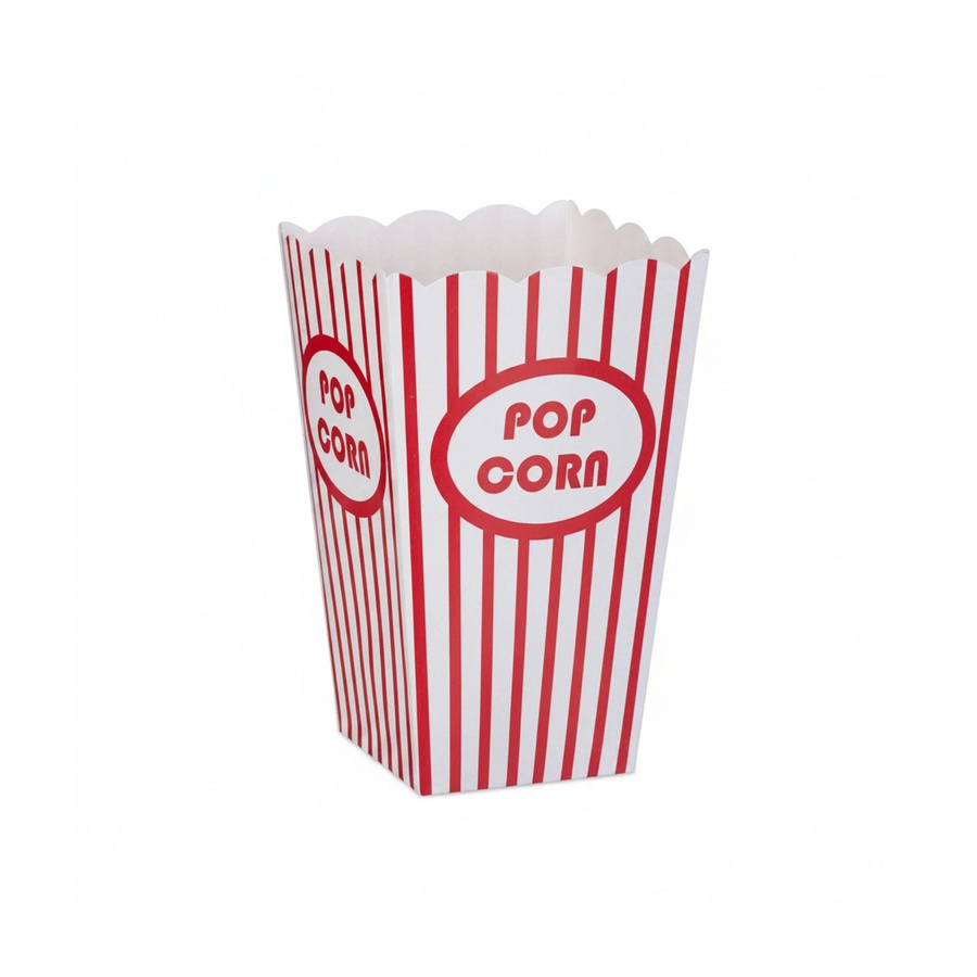 Relaxdays Popcorntüten aus Pappe in Rot und Weiß, 48 Stück, B: 16 cm, T: 12 cm, H: 10 cm - Bild 2