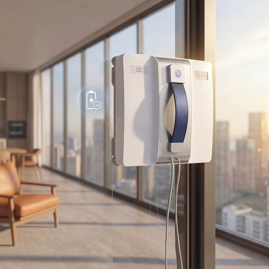Lubluelu W200 Roboter-Fensterreiniger in Weiß mit 9kPa Saugkraft, Ultraschallreinigung und intelligenter Wegplanung - Bild 3
