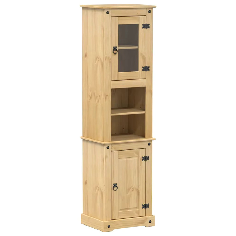 VIDAXL Badezimmerschrank Corona aus massivem Kiefernholz in Braun und Rot, B/T/H: 50 x 40 x 185 cm - Bild 2