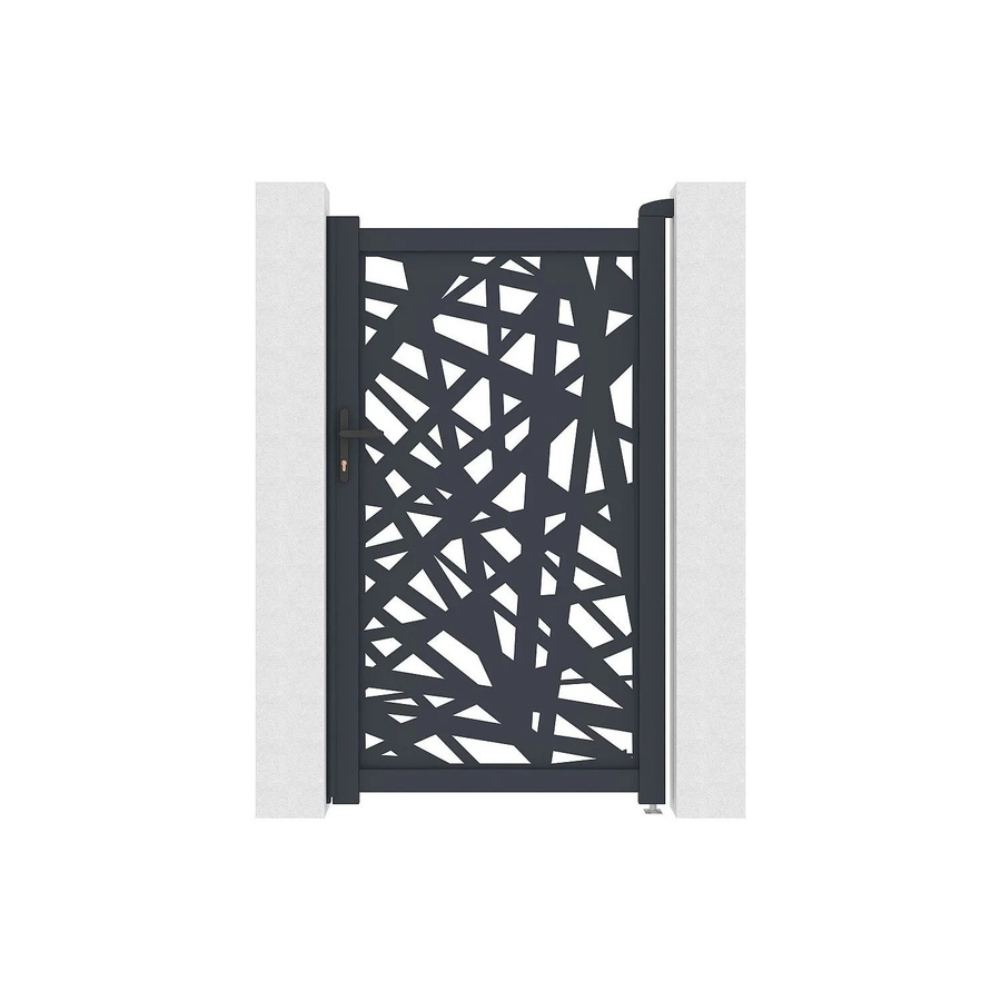 Vente-unique Eingangstor Natafo aus Aluminium in Anthrazitgrau, Breite: 103 cm - Bild 2