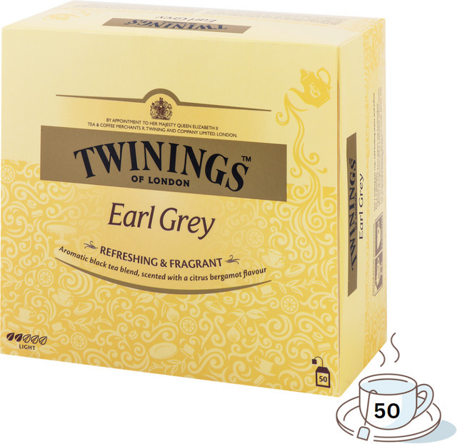 Twinings Earl Grey, Schwarztee, Teebeutel, 50 Stück, 100g - Bild 1