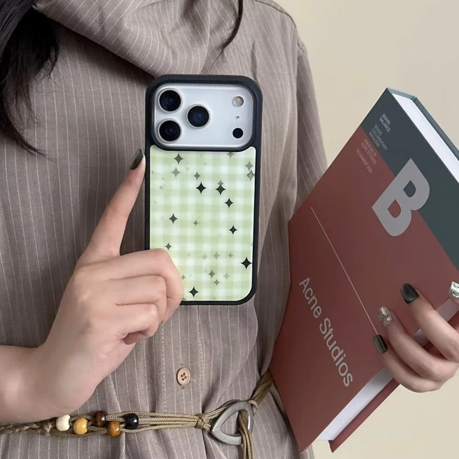 DecoPhone Handyhülle mit Gittermuster, Wellen, Punkten und Sternen für iPhone 17 16 15 14 Pro Max, magnetisch und kabelloses Laden unterstützt - Bild 3