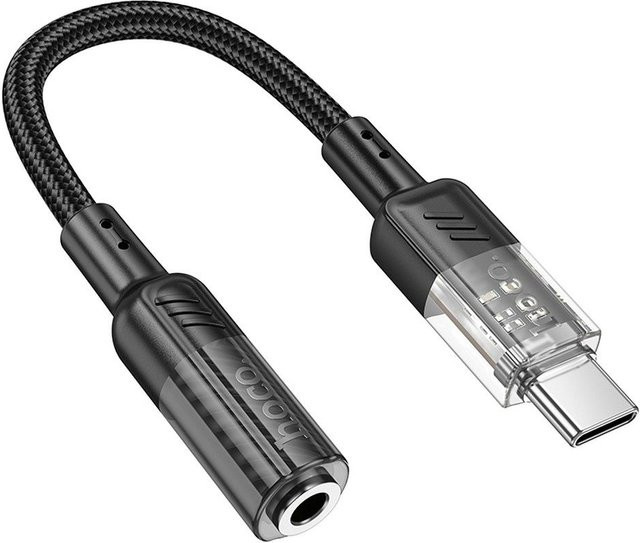 HOCO LS37 Audio Adapter USB-C auf 3,5 mm Klinke in Schwarz - Bild 1