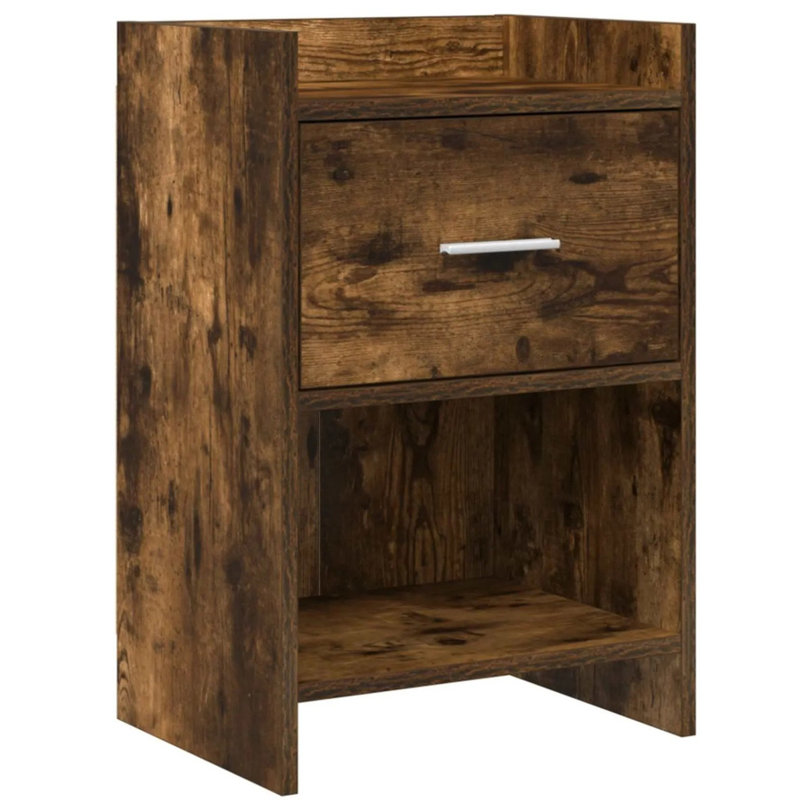vidaXL Nachttisch aus Holzwerkstoff in Geräuchert Eiche, modern, B/T/H: 40 x 30 x 60 cm - Bild 2