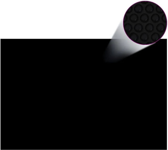 furnicato Rechteckige Poolabdeckung aus PE in Schwarz, B/T: 600 x 400 cm - Bild 1