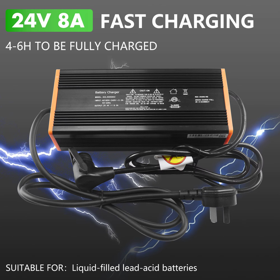 NOBLIFT EDGE PTE15N Lithium-Batterie-Ladegerät 24V 8A, schwarz, IP67 wasserdicht und staubdicht - Bild 5