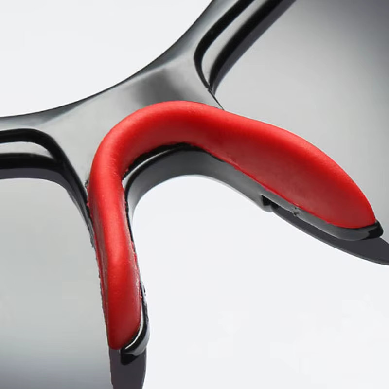 Polarisierte Sport-Sonnenbrille, Vollrand, Kunststoff, Schwarz, Unisex - Bild 4