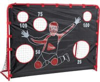 HUDORA Floorballtor Set mit Torwand aus Metall in Rot - Bild 1