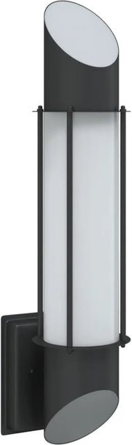 vidaXL Außenwandleuchte aus Edelstahl und Kunststoff in Schwarz mit E27 Fassung und IP44 Schutzklasse für Garten, Einfahrt und Veranda (H: 40,0 cm, B: 14,0 cm, T: 10,5 cm) - Bild 1