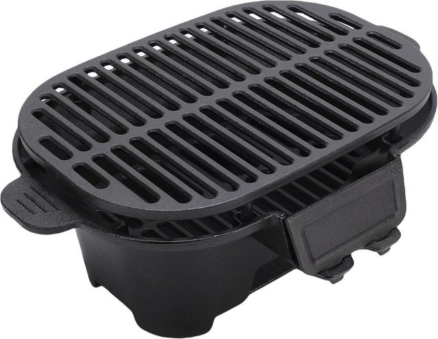 Aimo Hibachi Grill aus Gusseisen in Schwarz, tragbarer Holzkohlegrill für Outdoor, Camping und Yakitori - Bild 1